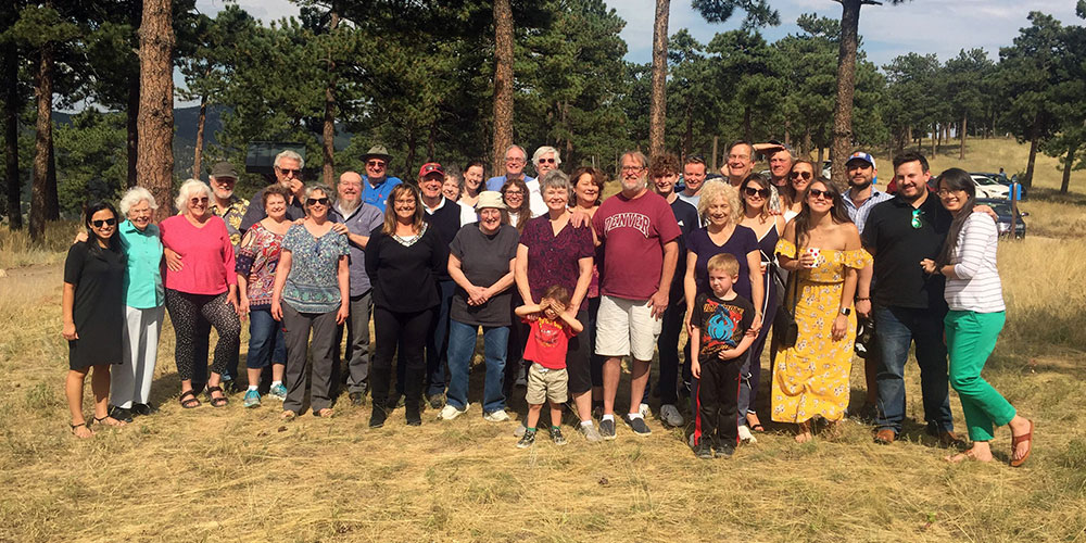 Banner image - Slide 1 - An August gathering of Fellowship Members in the Rocky Mountains.
